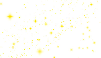 Yellow twinkling stars and magical bokeh dust stream © abu