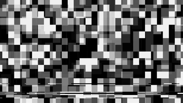 Abstract Black and White Pixel Pattern