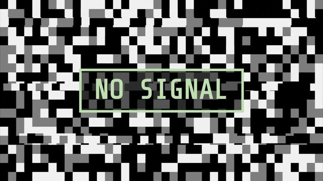 Television static with no signal message on screen
