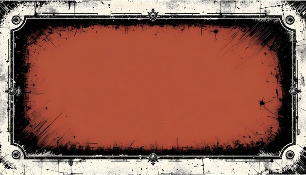 A retro frame that stands alone, featuring a grainy halftone, some noise, and a light hatching effect. It has diagonal scratch lines and a weathered surface.
