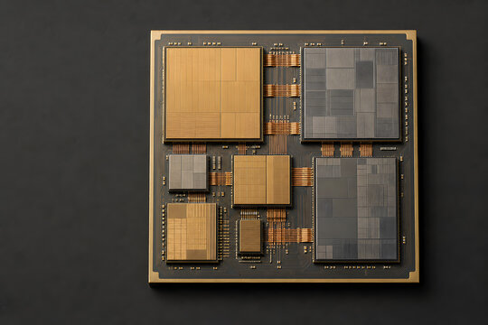 Macro chiplet package with tiled silicon dies