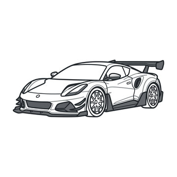 High Performance Sports Car Racing Vehicle.