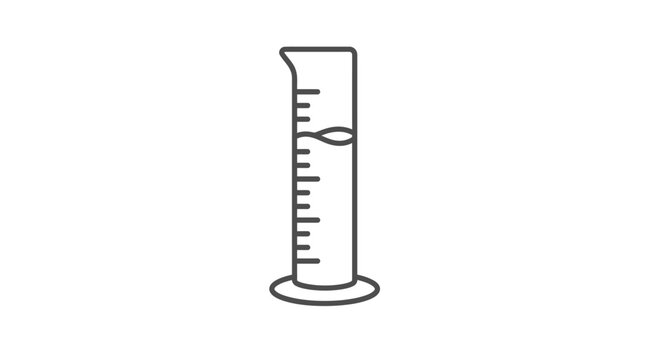 Laboratory glass measuring cylinder equipment.