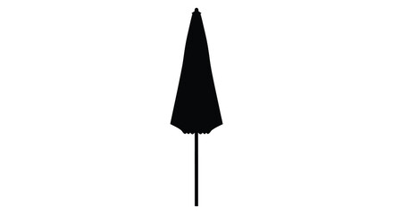 Beach Umbrella Silhouette On White Background parasol © Bristy
