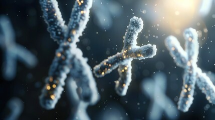 Fototapeta premium Chromosomes digital illustration