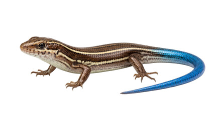 Fototapeta premium Blue tongued skink lizard reptile isolated on transparent background