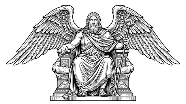 Morpheus Seated on Throne