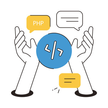 Php Coding vector illustration Eps 10 File     