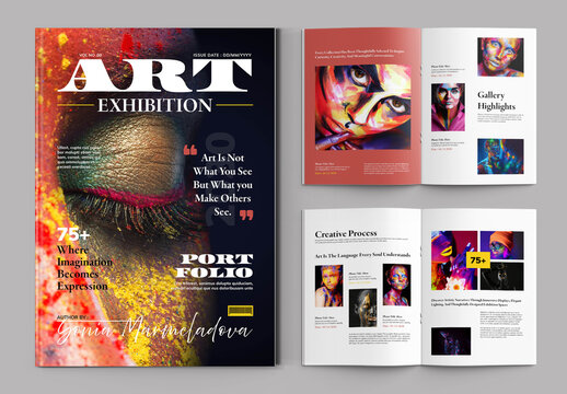 Art Exhibition Brochure Template Layout