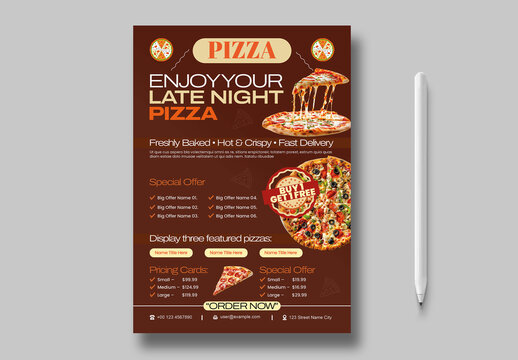 Fast Food Pizza Flyer Template