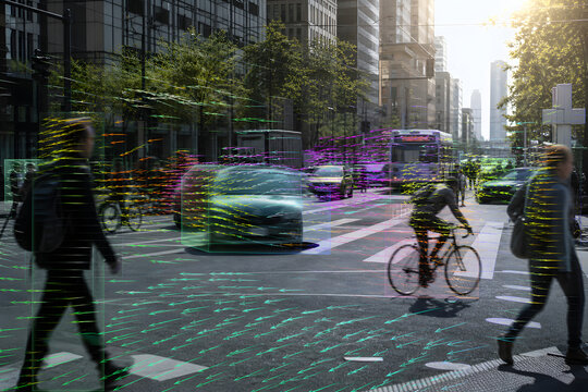 Robot vision tracks motion in busy city traffic