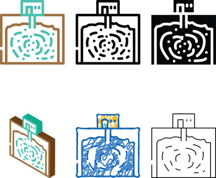 underground storage bacteria pack biogas color icon vector. underground storage bacteria biogas sign. isolated symbol illustration