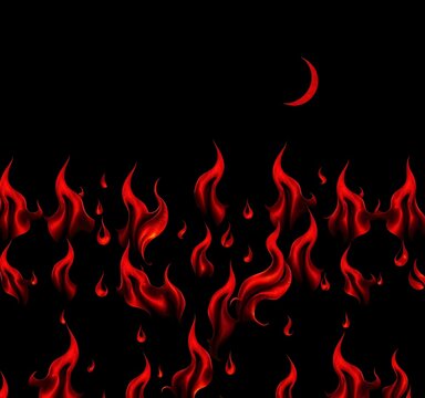 Fire Flame Abstract on Black Background Design Pattern