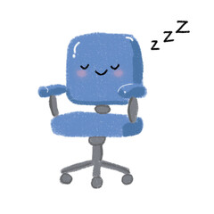 Fototapeta premium Sleepy Workspace Chair
