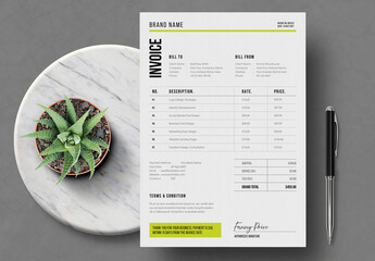 Minimal Professional Invoice Template Design