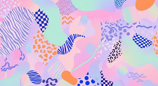 Vibrant abstract background with colorful patterns.
