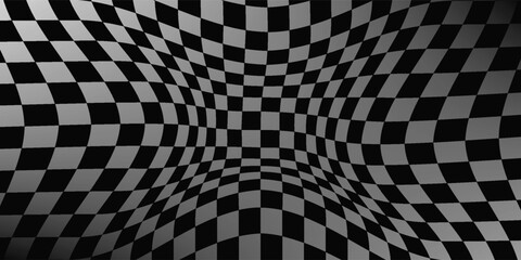 Obraz premium Black and white checkered pattern, Checkerboard seamless pattern
