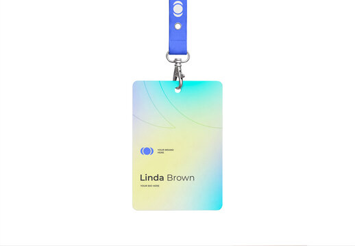 ID Card Badge Mockup