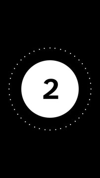 Countdown Timer 5 4 3 2 1 Animation Vertical - Dynamic Numeric Countdown Video Background Motion Graphics for Broadcast and Editing