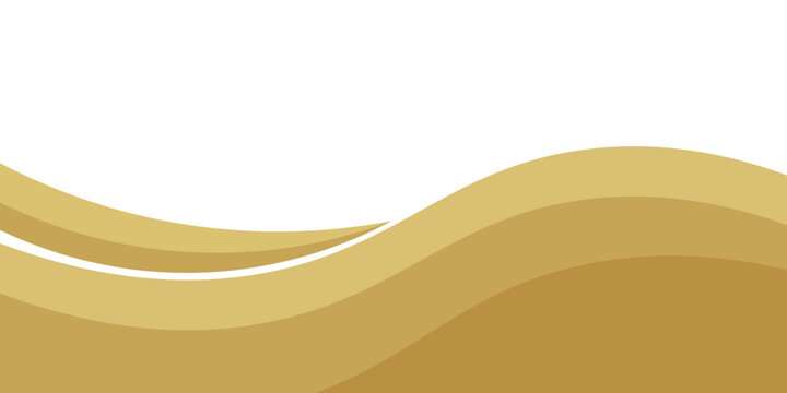 Vector gold line background curve element with white space for text and message design, overlapping layers, vector