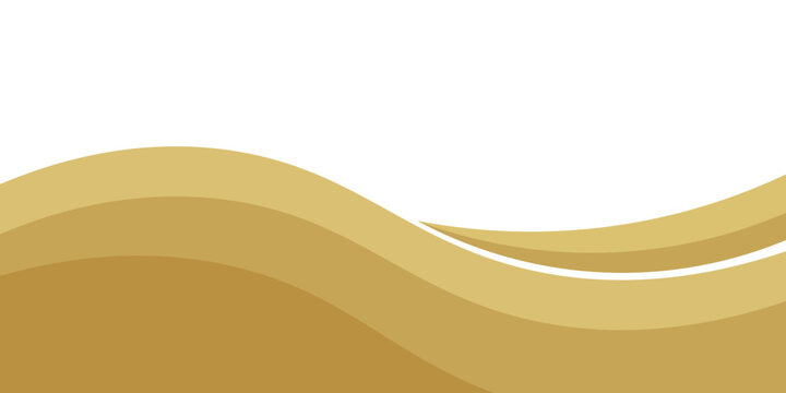 Vector gold line background curve element with white space for text and message design, overlapping layers, vector