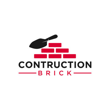 Brick contruction Logo Template Design vector
