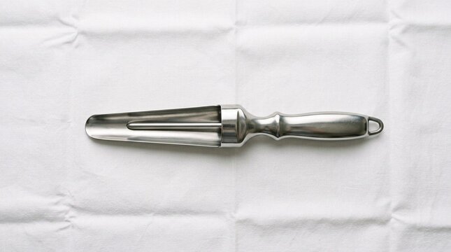Anoscope In Stainless Steel Isolated on White Background &ndash; Diagnostic & Examination Instruments Stock Photo