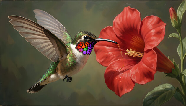 A breathtaking hyper-realistic scientific surrealist macro photography oil painting