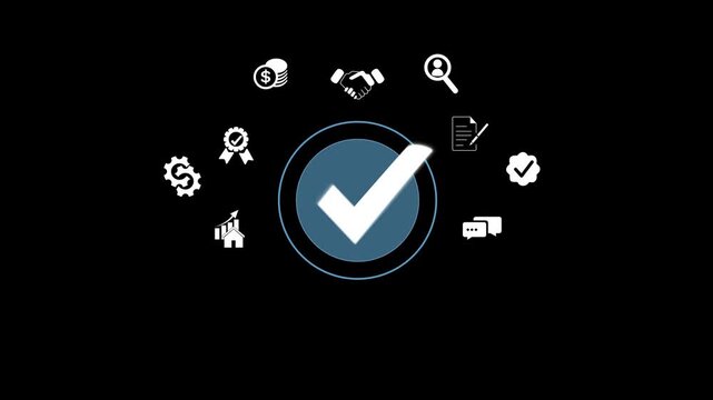 Digital checklists for business certification and quality assurance. Streamline verification processes with performance audits and system control for improved . on transparent background.