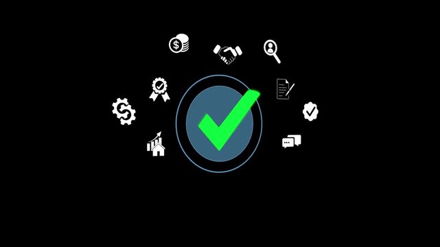Digital checklists for business certification and quality assurance. Streamline verification processes with performance audits and system control for improved . on transparent background.