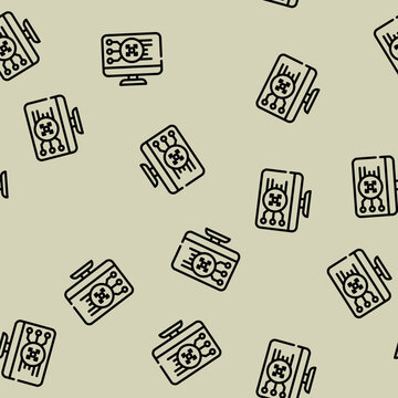 augemented reality mask design line seamless pattern augemented reality mask design thin line illustration
