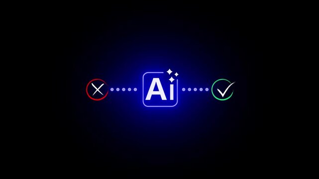 AI decision validation and approval workflow concept with responsible artificial intelligence governance, ethical compliance, enterprise oversight, automated risk assessment .on tranaparent backgroud.