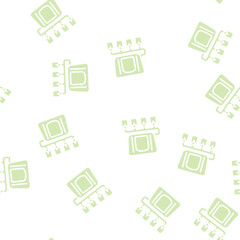 Fototapeta premium electrotherapy equipment glyph vector seamless pattern. electrotherapy equipment signthin illustration