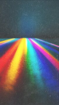 Abstract Rainbow Prism Light Refraction Background with Iridescent Spectrum Rays