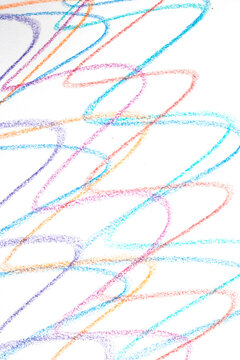 Wavy lines crayon pen pencil grainy coloured background