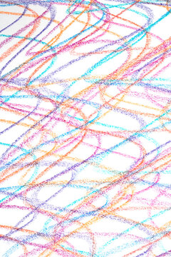 Wavy lines crayon pen pencil grainy coloured background