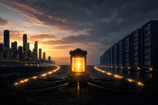 City and Data Center Compete for Power