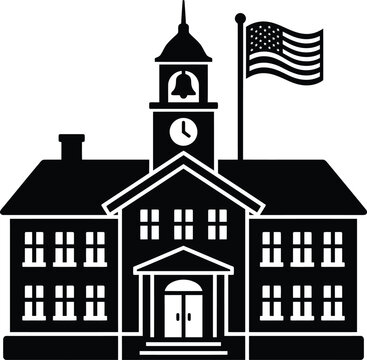 Celebrate world teachers' day with a symbolic school building illustration