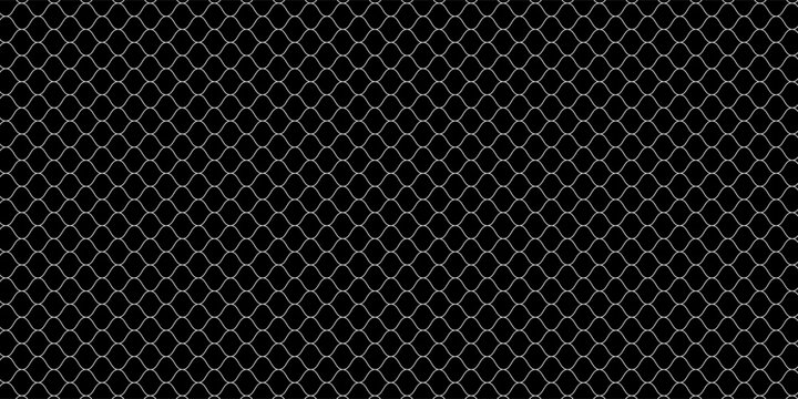 White soccer goal net pattern background on black backdrop