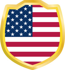 usa flag shield crest vector for national patriotic celebration © Light