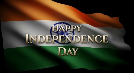 Naklejka premium Happy independence day india flag background