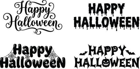 Halloween greeting typography collection © Nusrat