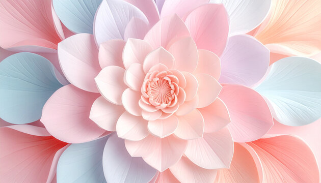 Elegant Pastel Floral Rosette Background