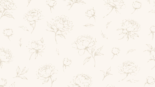 peony floral pattern background