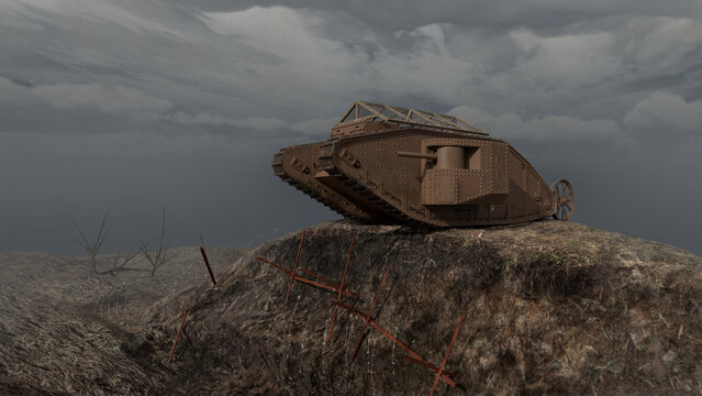 Mark I, the first war tank in history (UK)