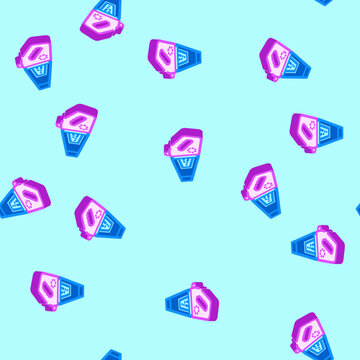 car vacuum cleaner accessory isometric seamless pattern. car vacuum cleaner accessory sign illustration
