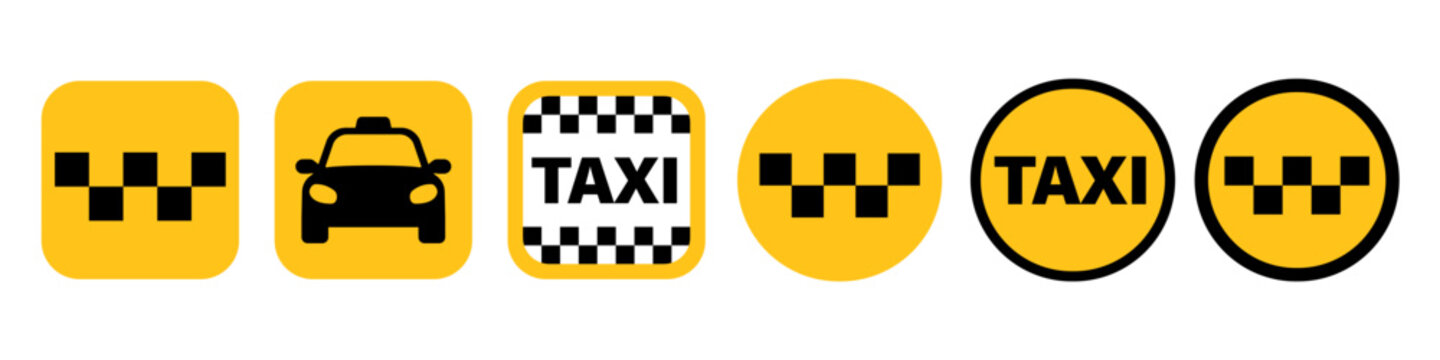 Taxi app icon. Cab app icon