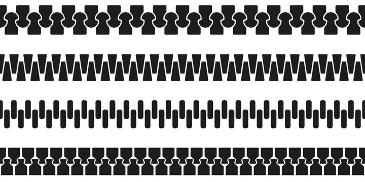 Zipper brush. Zip line vector