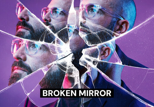 Broken Mirror Photo Effect