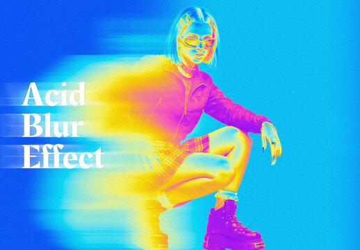 Acid Blur Photo Effect Template